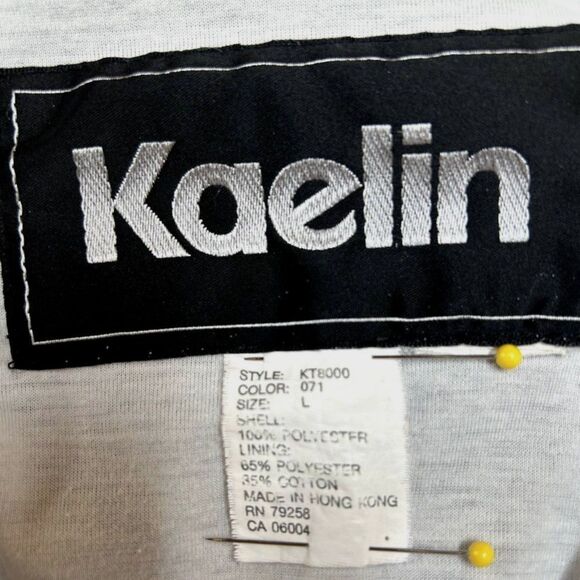 Kaelin Athletic Track Suit Jacket Wm's Sz L Navy Blue Machine Washable - Picture 6 of 9